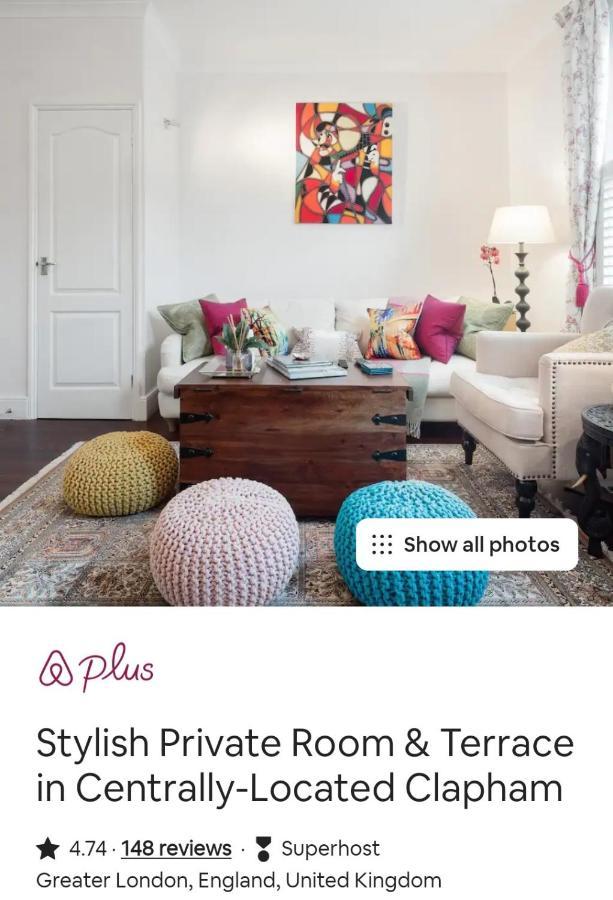 Stylish Room With Private Bath & Terrace In Super Central Clapham Junction Minutes From Victoria, Waterloo London Ngoại thất bức ảnh